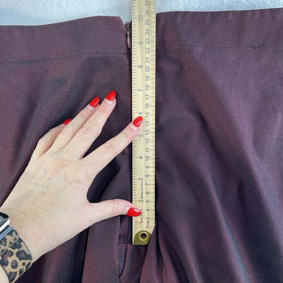 Y2K Sharkskin Pants No Boundaries Jrs 13 Maroon Iridescent Vtg Straight Grunge - Picture 12 of 15